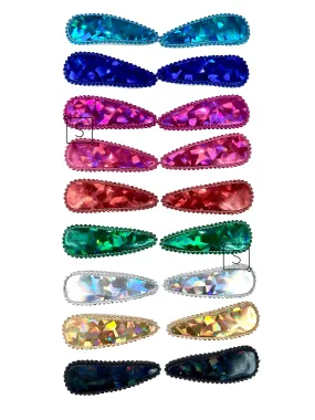 Holographic Scalloped Barrette