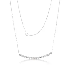 14ct White Gold 1/2 Carat Diamond 45cm Chain With 20 Diamonds