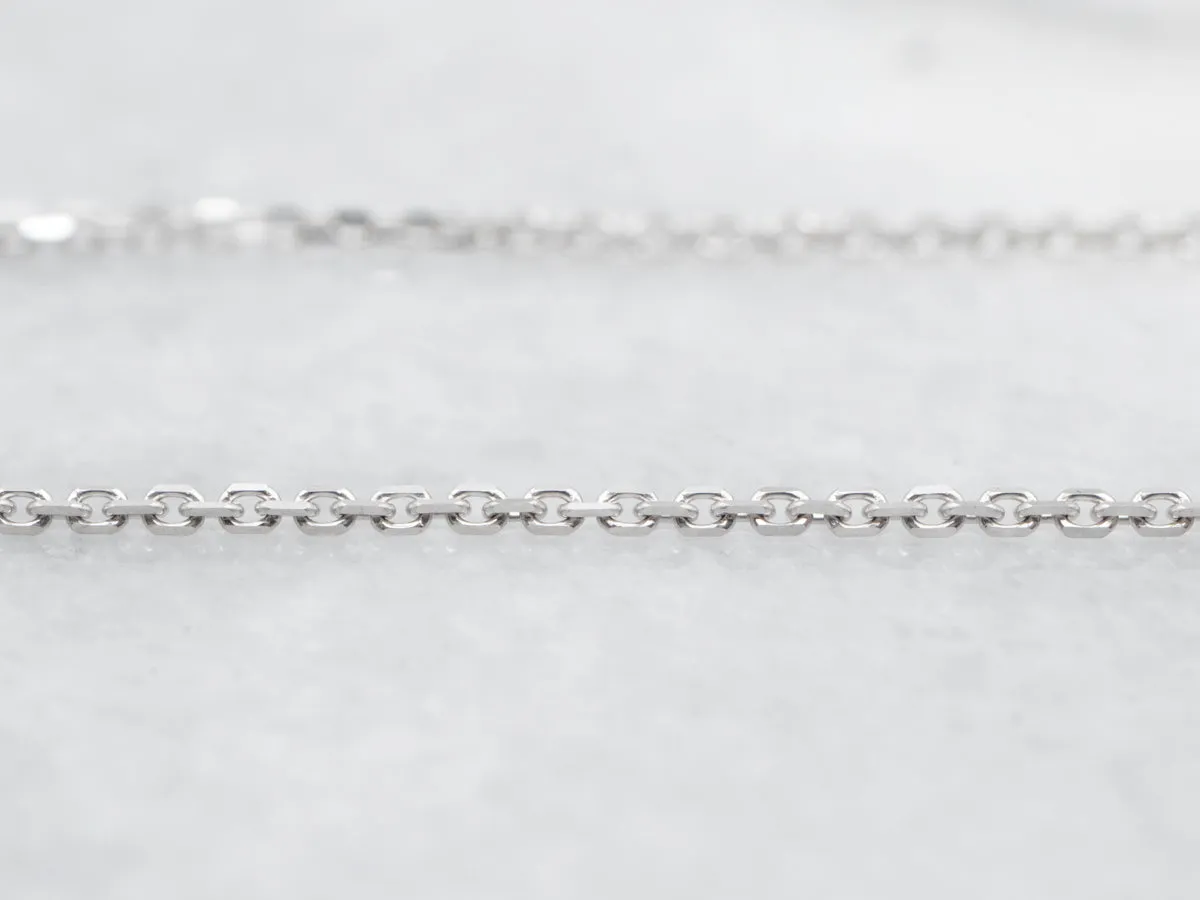 20-Inch White Gold Cable Chain