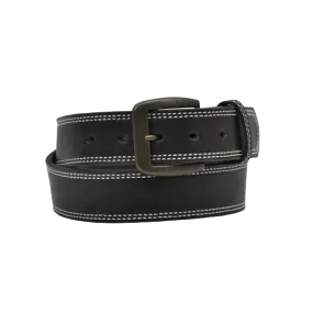 3D Belt Company Men's Black Latigo Double Stitched Belt D1130