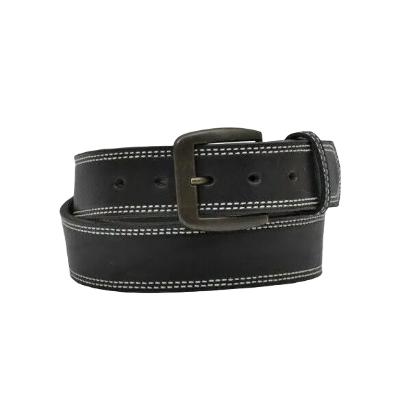 3D Belt Company Men's Black Latigo Double Stitched Belt D1130