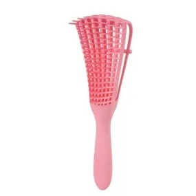 8 Row Detangling Hair Brush - Pink