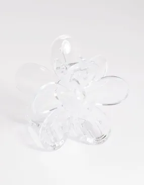 90s Clear Daisy Flower Claw Clip