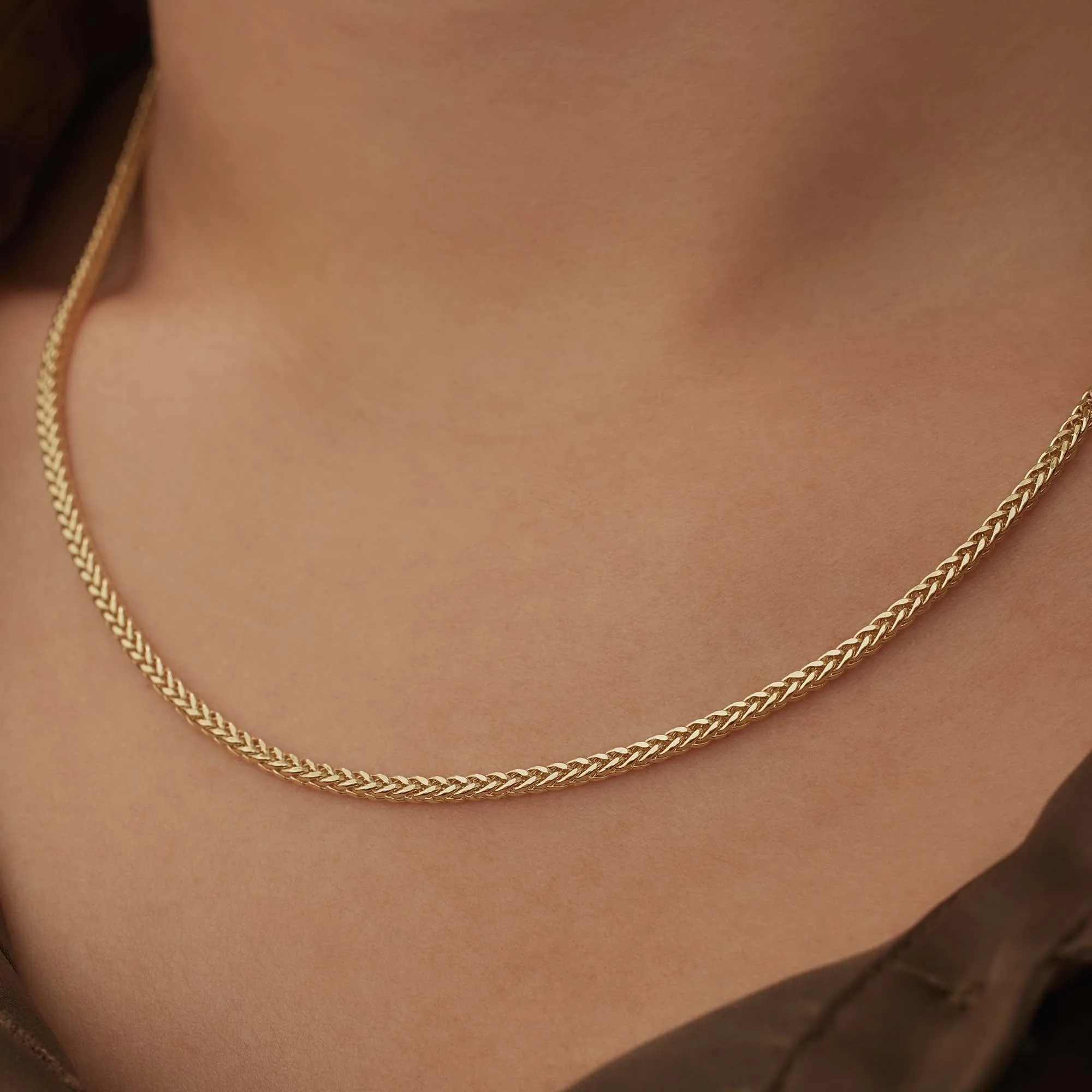 Aidee Sharla 14 karat gold link necklace