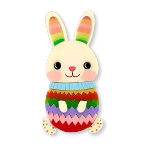 Alfred the rainbow 🌈 bunny 🐰 - brooch