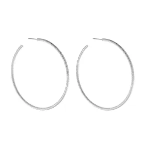 Audrey Glow Statement Hoop Earring Silver Plating