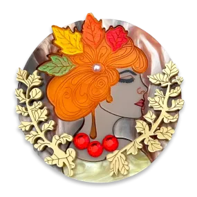 Autumn Art Deco Muse 🍁 - Brooch - Set of 4