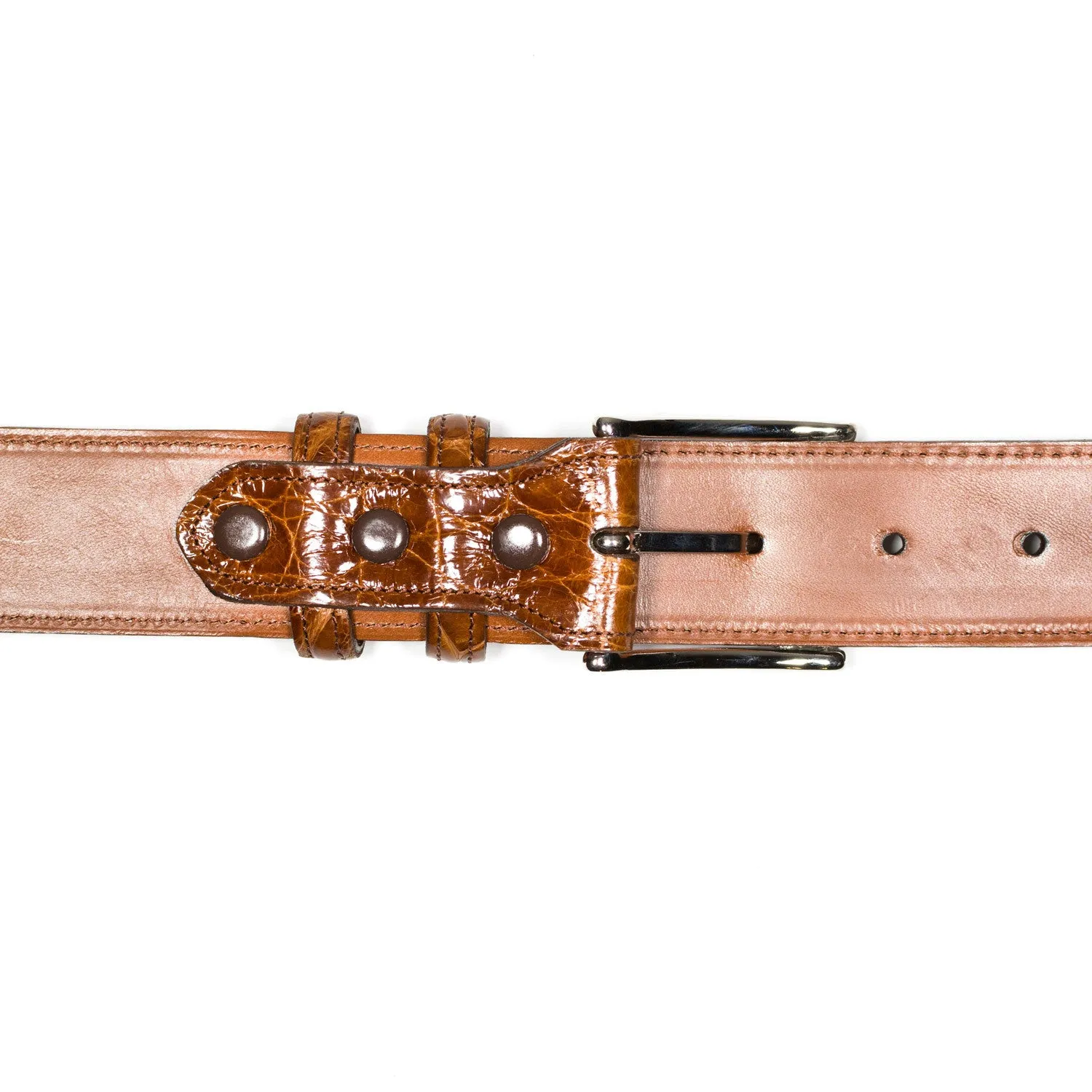 Belt in Cognac Alligator