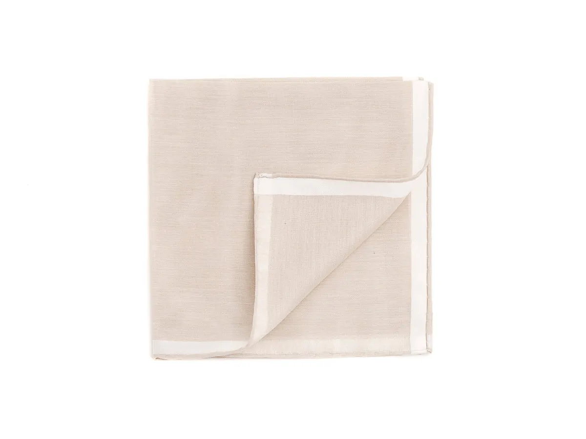 Bistre-White Amalfi Pocket Square