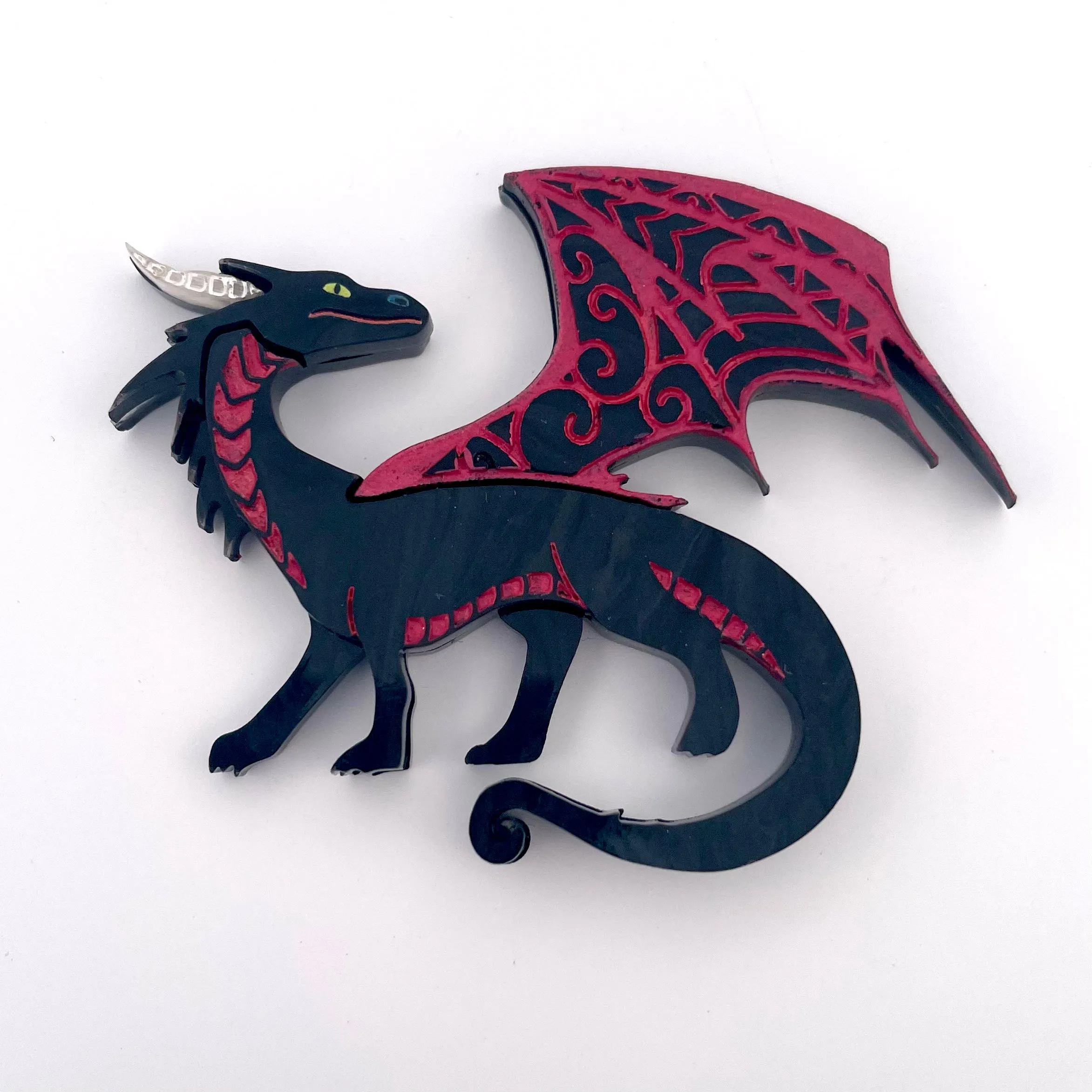 Black Dragon - Brooch - Set of 2