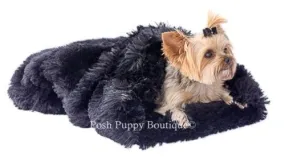 Black Powder Puff Plush Cozy Sak