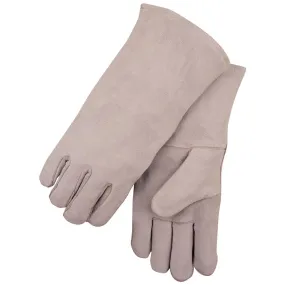 Black Stallion Gray Value-Price Split Cowhide Stick Gloves - 111S