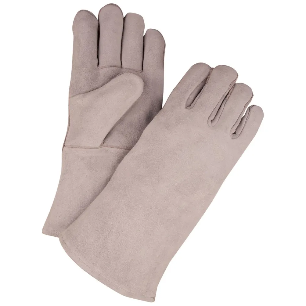 Black Stallion Gray Value-Price Split Cowhide Stick Gloves - 111S