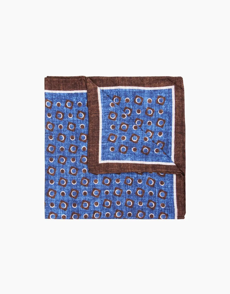 Blue Dot Pocket Square