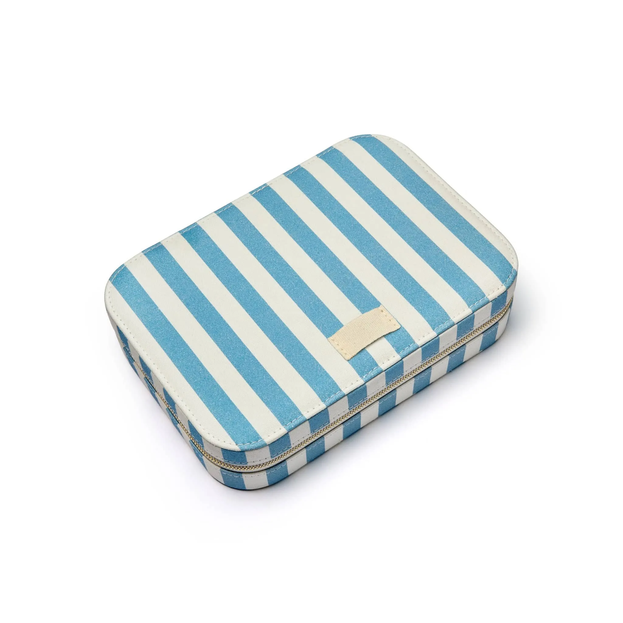 Blue Stripe Large Jewellery Case