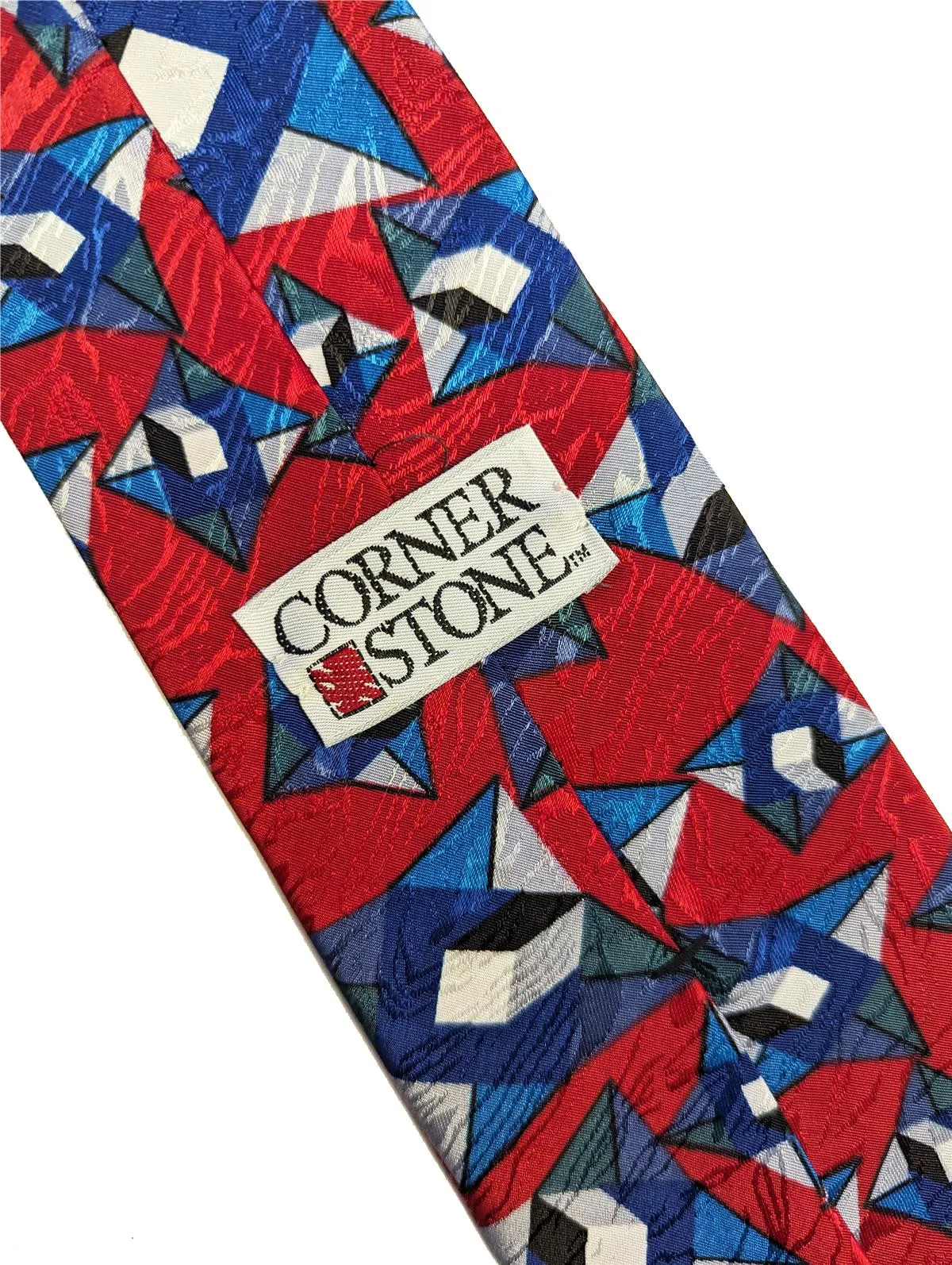 Bold Geo Pattern Vintage Silk Tie