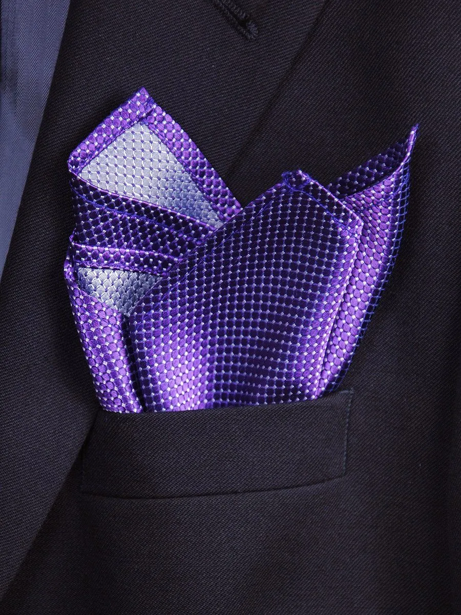 Boy's Pocket Square 18245 Purple Neat