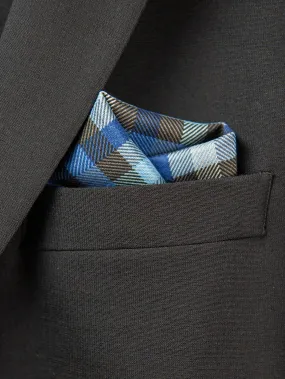 Boy's Pocket Square 29110 Blue/Grey