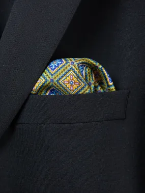 Boy's Pocket Square 29114 Yellow/Blue