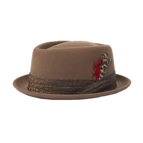 Brixton Stout Pork Pie Hat - Caramel/Copper