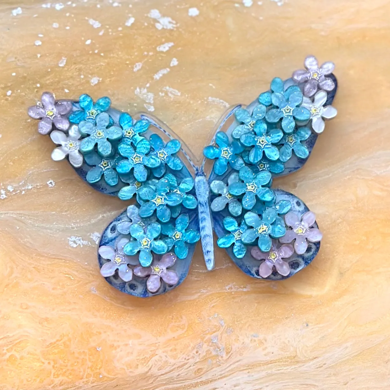 Butterfly 🦋 Forget-Me-Not- Brooch