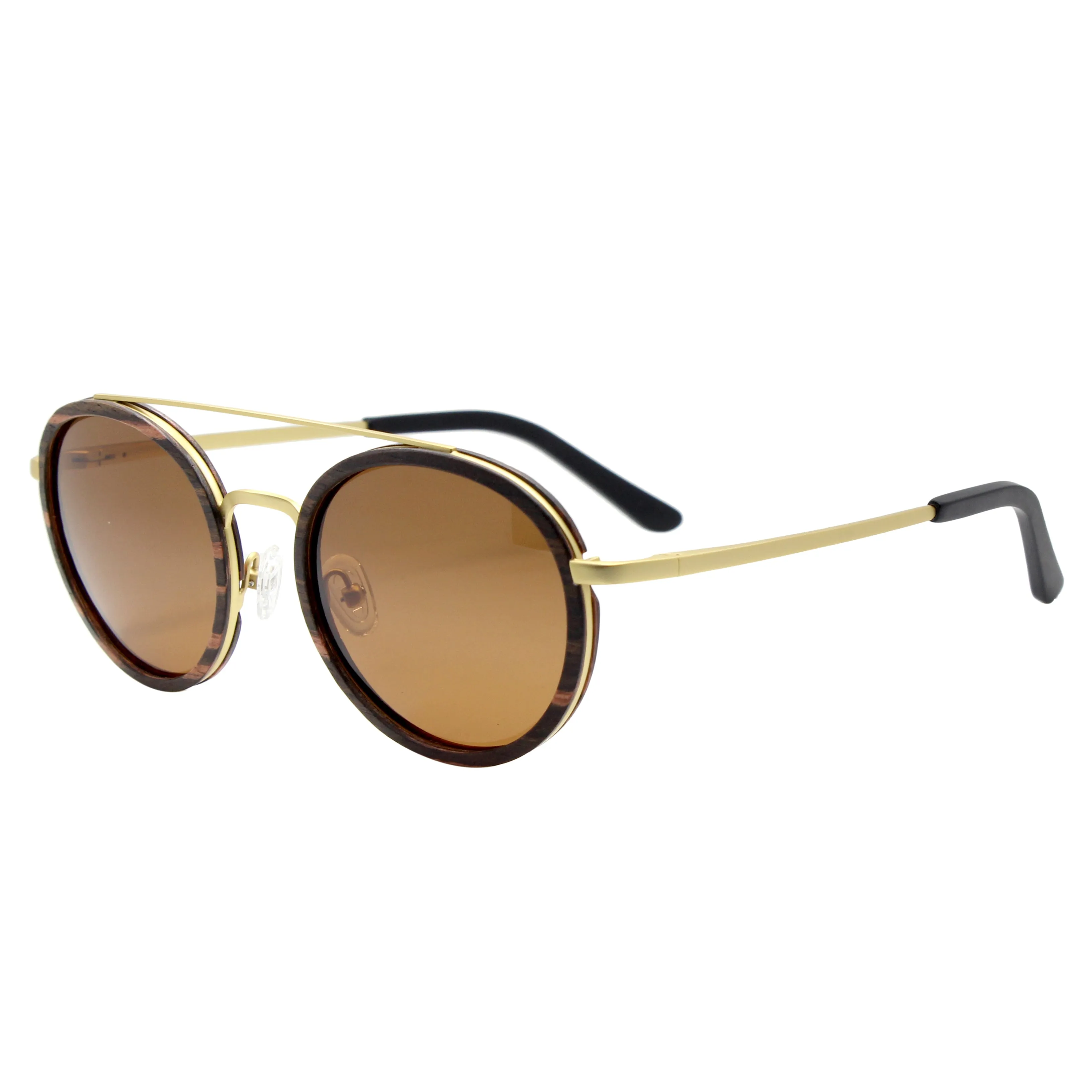 Caden Wood & Metal Sunglasses