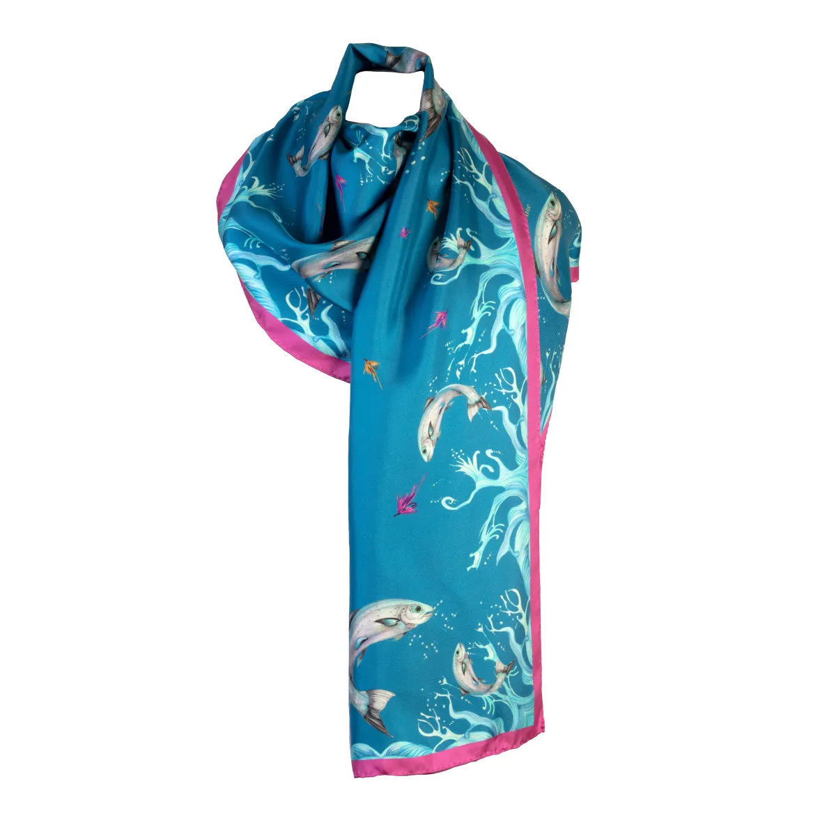 Catch and Release Cobalt Classic Silk Scarf