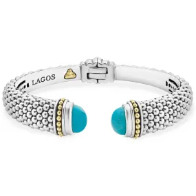 Caviar Color Turquoise Cuff Bracelet |12mm