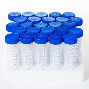 Centrifuge Tube, Conical Bottom, Plain, 50 ml, Polypropylene Tube, Rack of 25