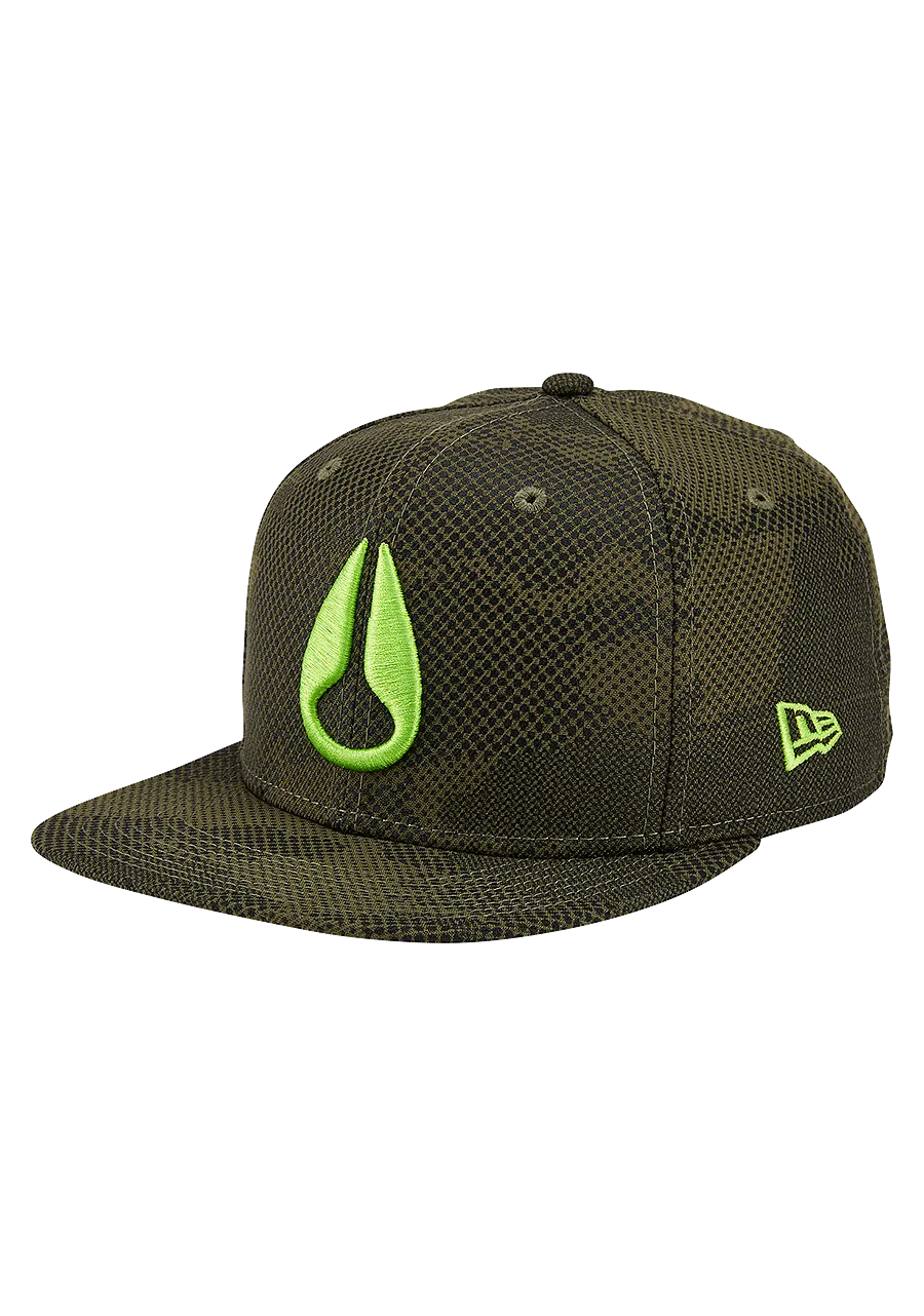 Club Level Strapback Hat - Olive Dot Camo