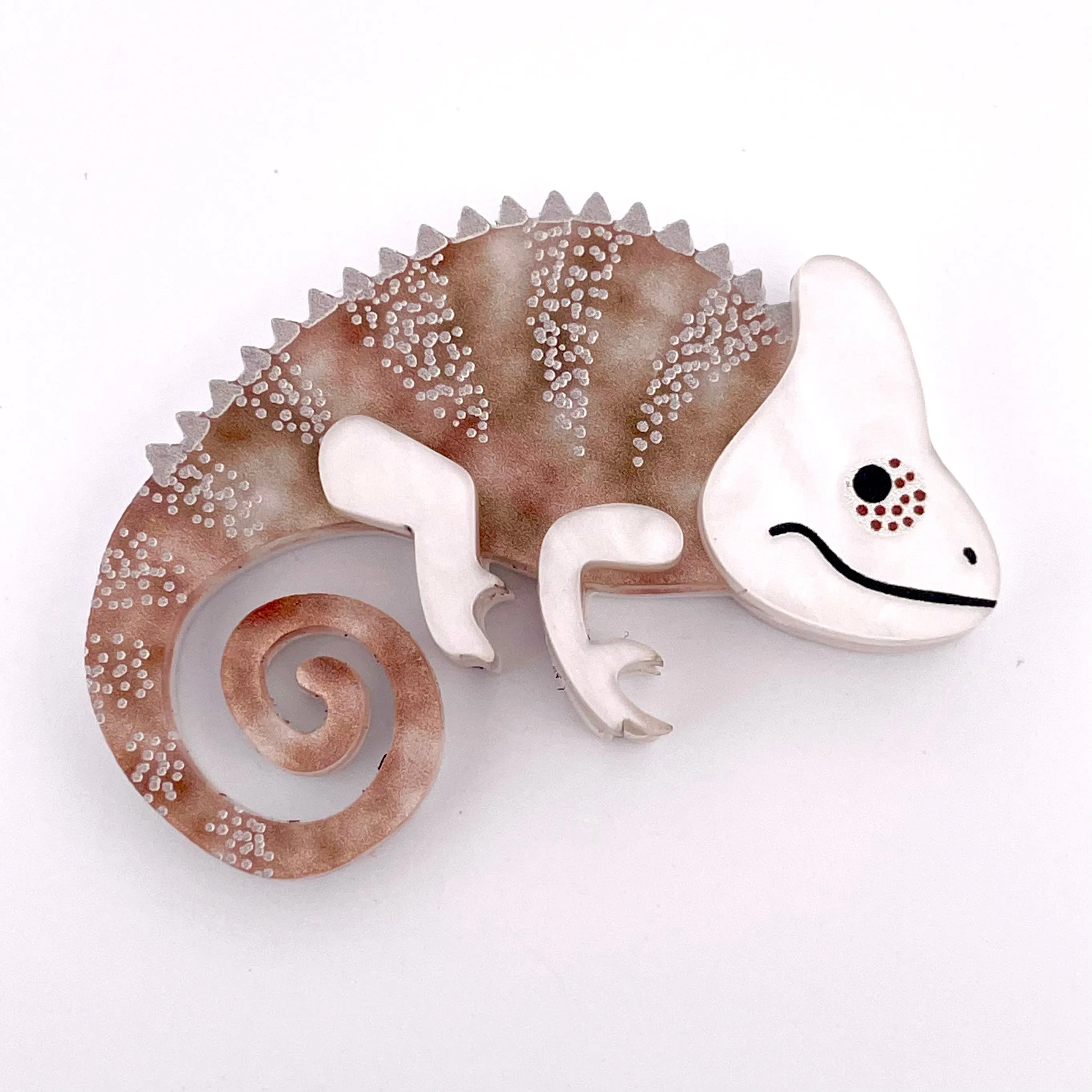 Coconut 🥥 chameleon - mini Brooch