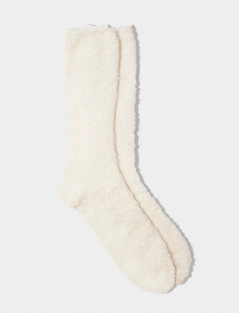 Cozy Bed Socks in Ecru