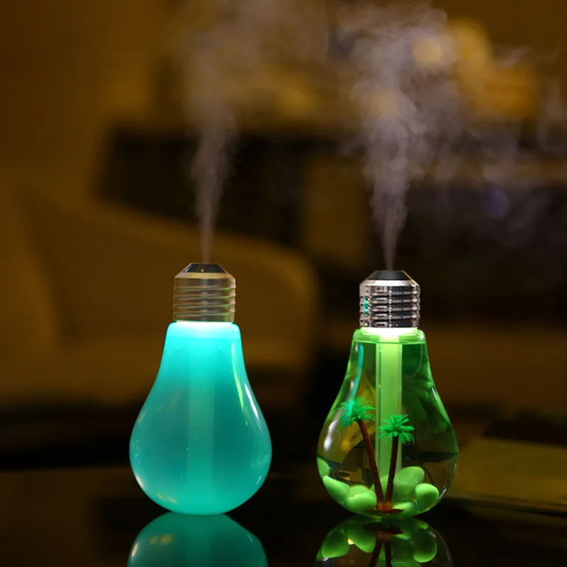 Creative colorful bulb humidifier