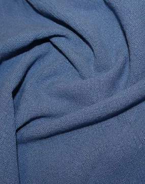 Denim Stonewashed Linen Viscose Fabric