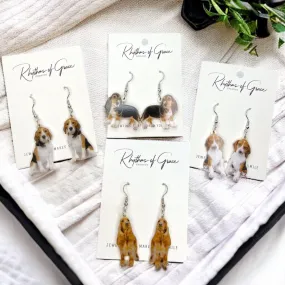 Dog Earrings, Beagle Earrings, Basset Hound, Dog Jewelry, Dog Mom, Beagle Jewelry, Dog Accessories, Basset Hound Earrings, Hound Dog