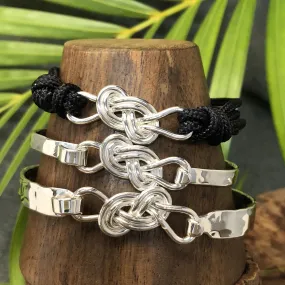 Double Infinity Sterling Silver Latch Bracelet