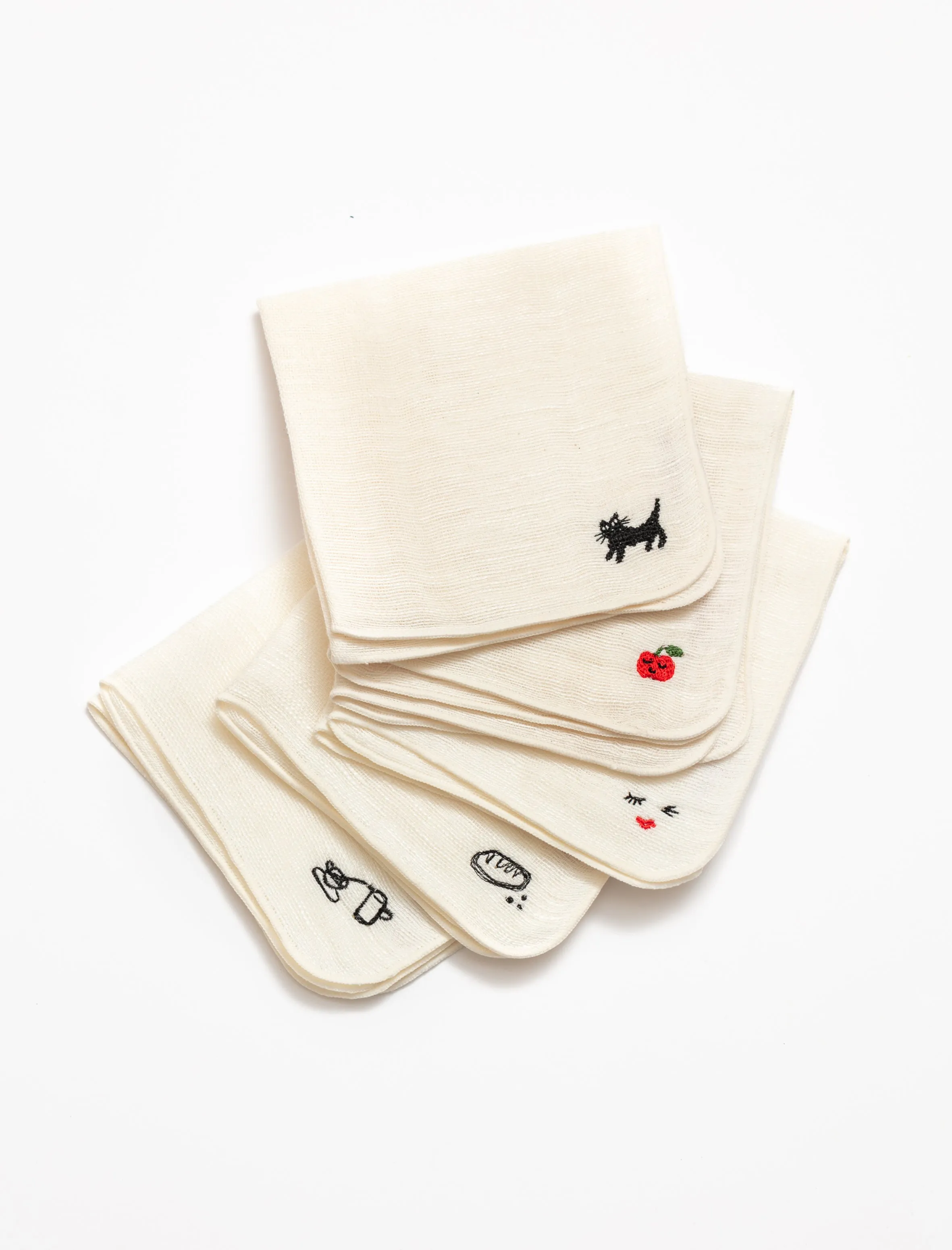 Embroidered Linen Handkerchief