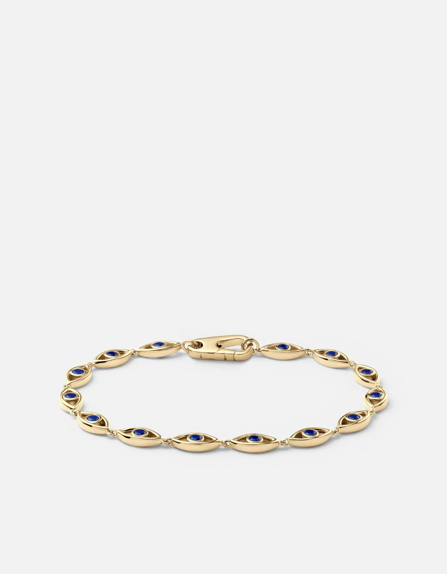 Evil Eye Bracelet, Gold Vermeil w/Spinels