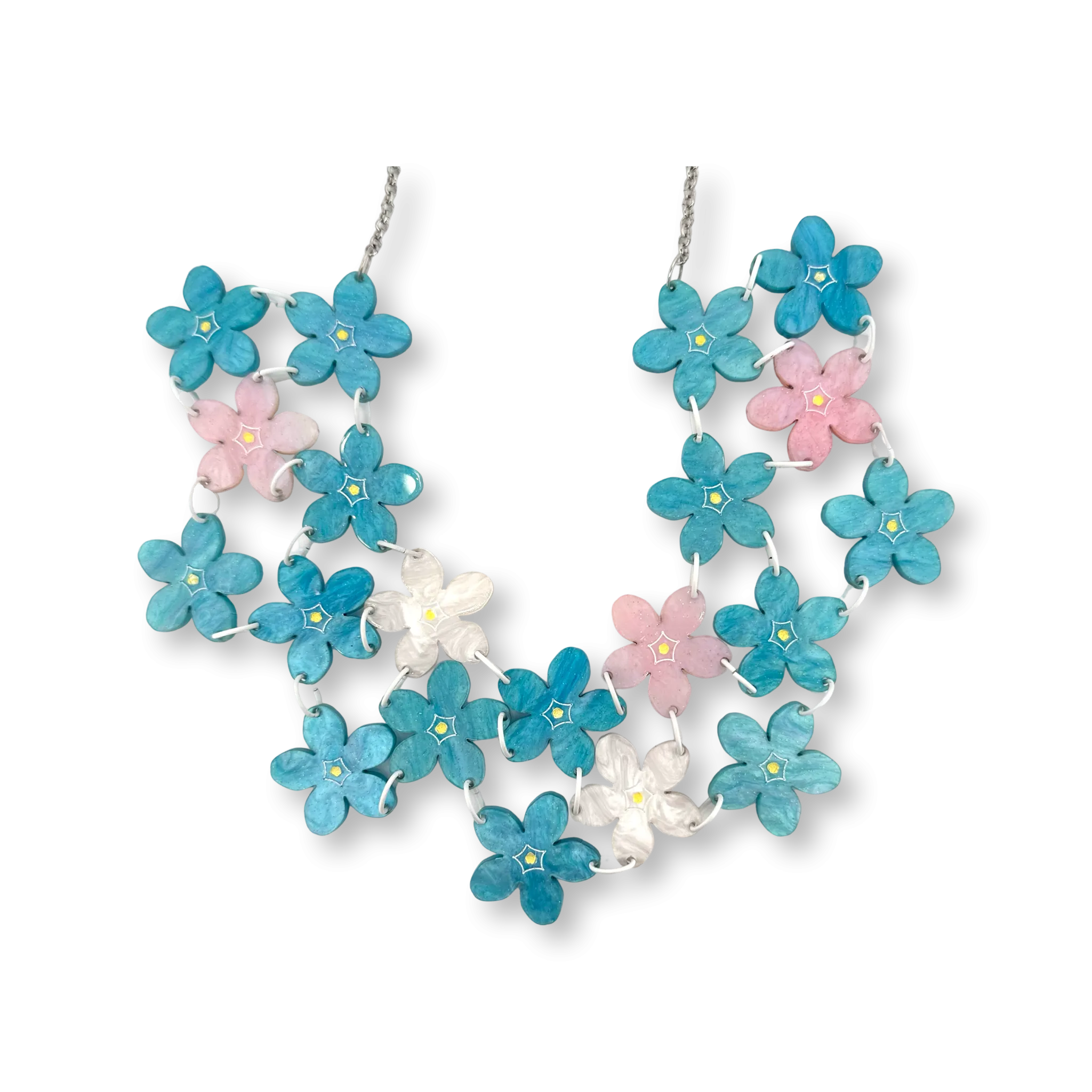 Forget-Me-Not- necklace - Set of 2