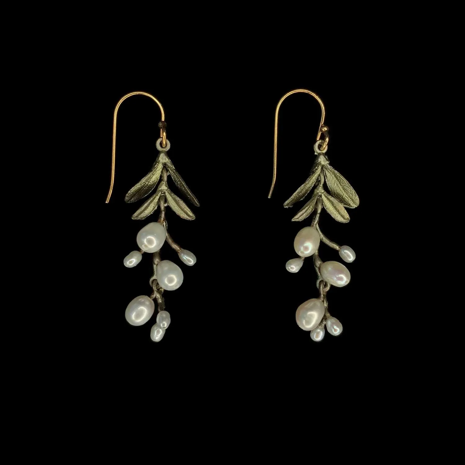 Garden Vine Earrings - Pearl Drop