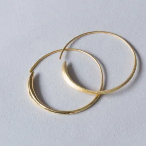 Gold Wrap Over Hoop Earrings