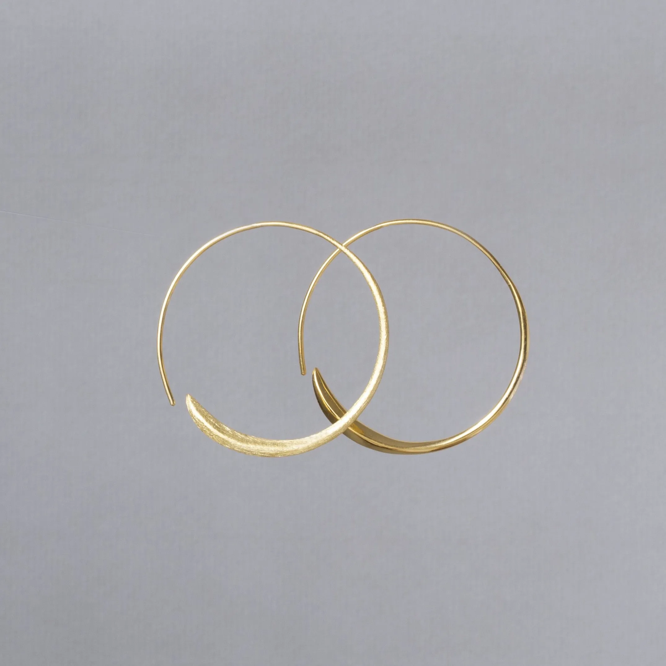 Gold Wrap Over Hoop Earrings