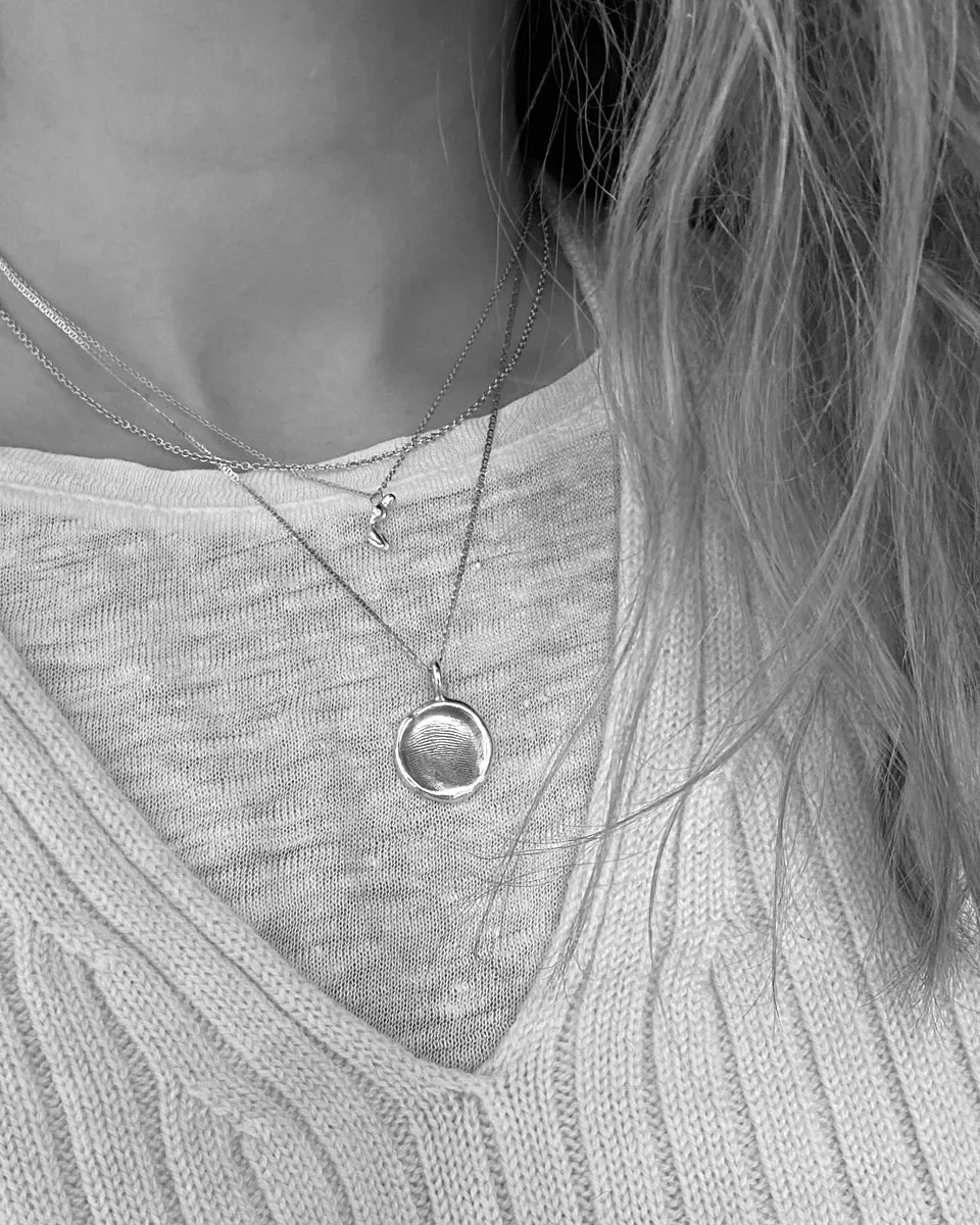 Impression Necklace | White Gold