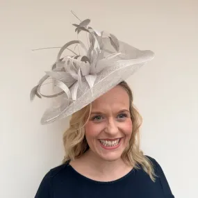 J Bees JB/V125 Large Fascinator in Silver