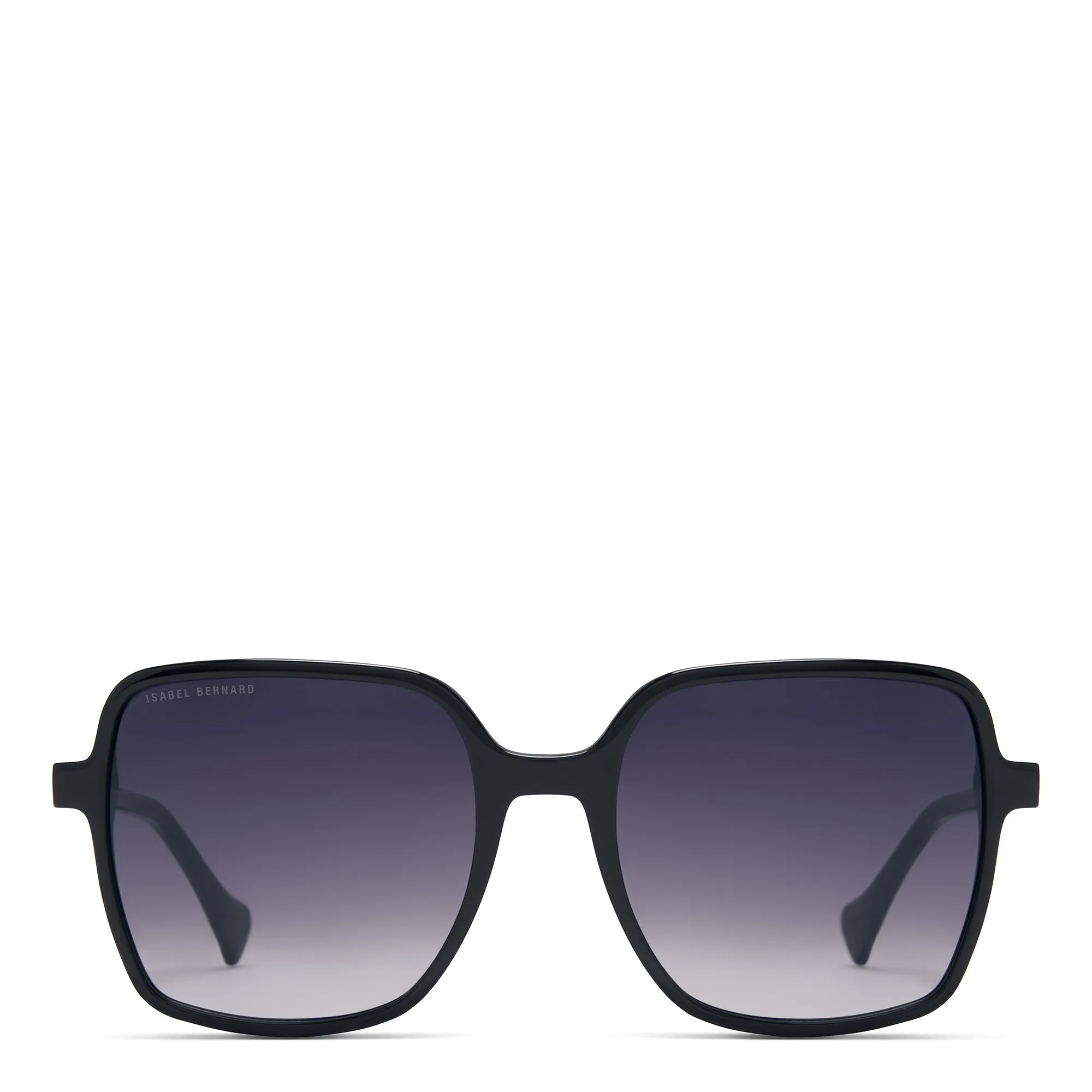 La Villette Rene black square sunglasses with black lenses gradient