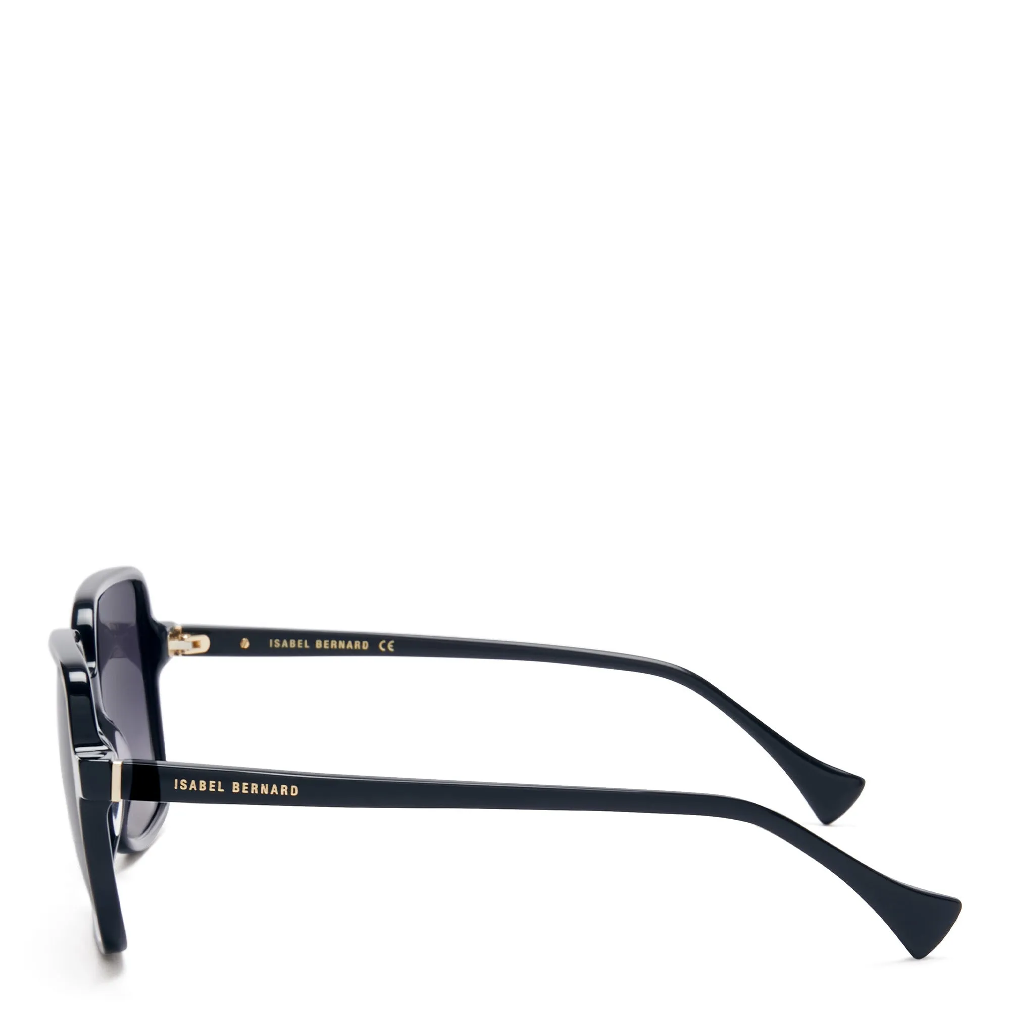 La Villette Rene black square sunglasses with black lenses gradient