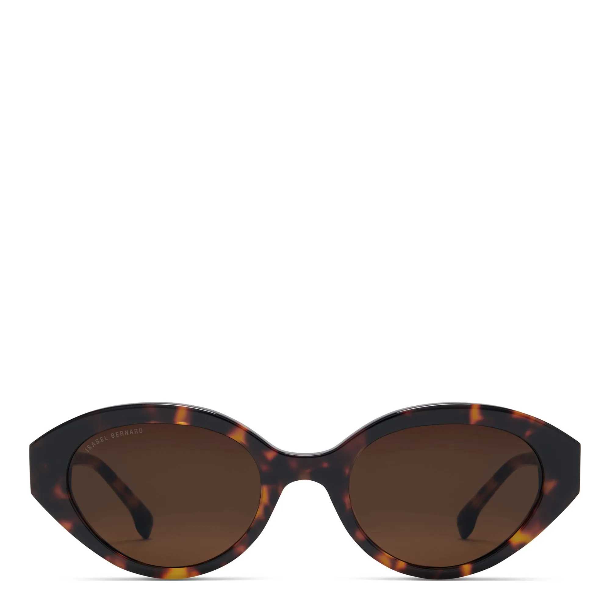 La Villette Rosaire brown tortoise oval sunglasses with brown lenses