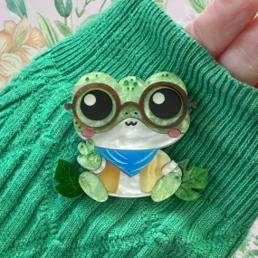 Ollie the frog 🐸- Brooch - Set of 2