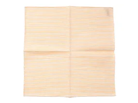 Orange-White Striped Pocket Square