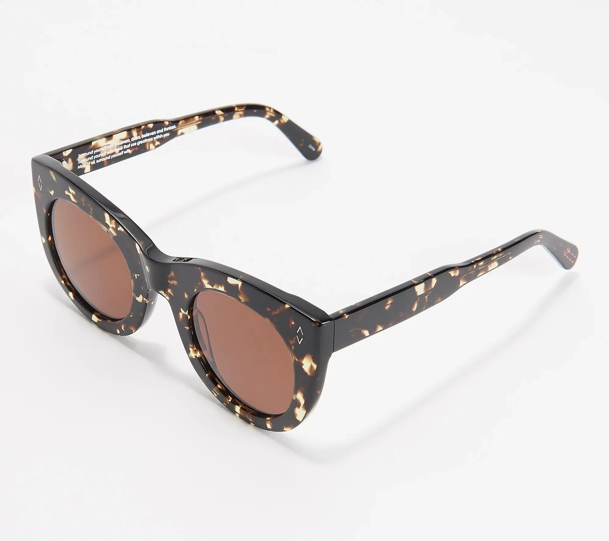 Peace Love World Reflective Soho Sunglasses Tortoise